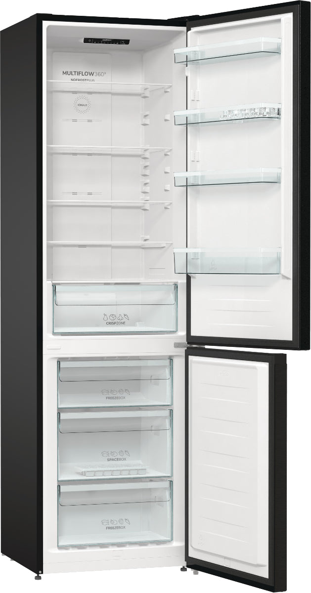 Gorenje NRK6202EBXL4 réfrigérateur-congélateur Pose libre 331 L Noir