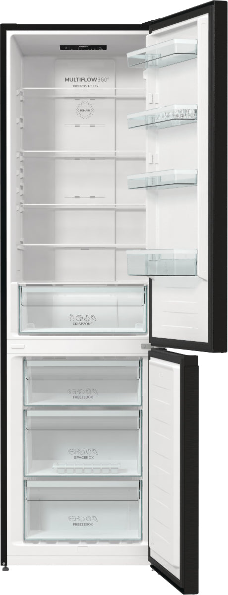 Gorenje NRK6202EBXL4 réfrigérateur-congélateur Pose libre 331 L Noir