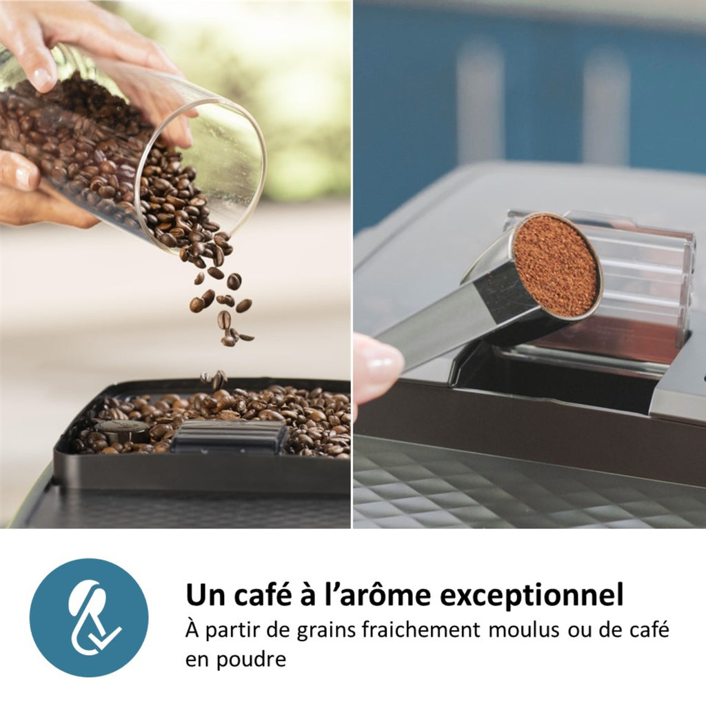 Philips Série 3300 Noir brillant EP3341/50 Machine espresso broyeur, 6 boissons, carafe LatteGo
