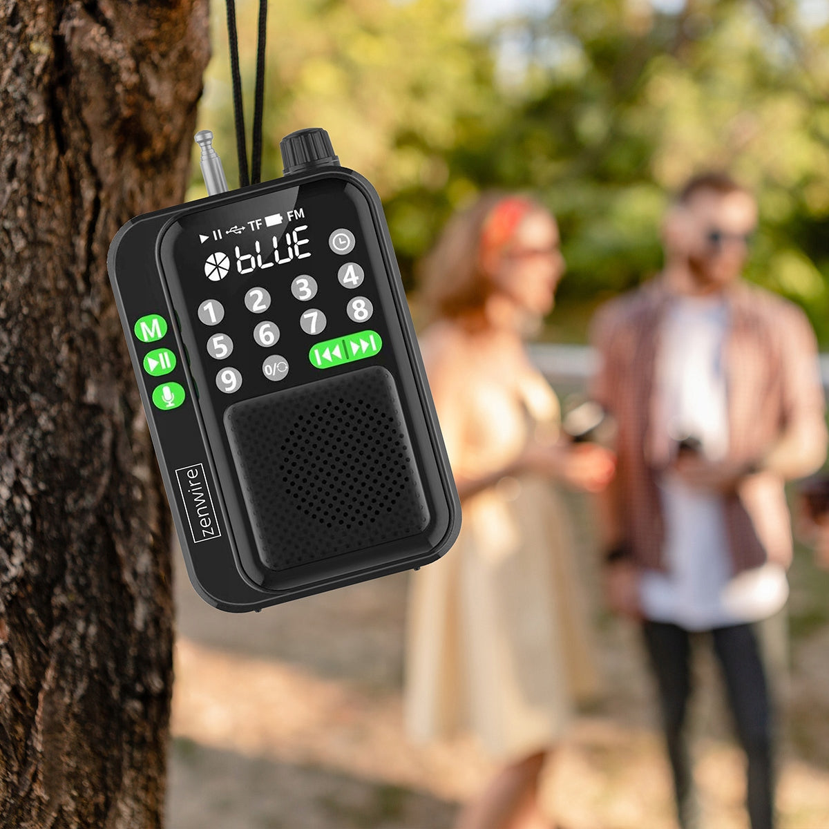 Mini radio FM de poche Bluetooth portable pour le chantier ou la cuisine, fonctionnant sur piles - Zenwire Y1