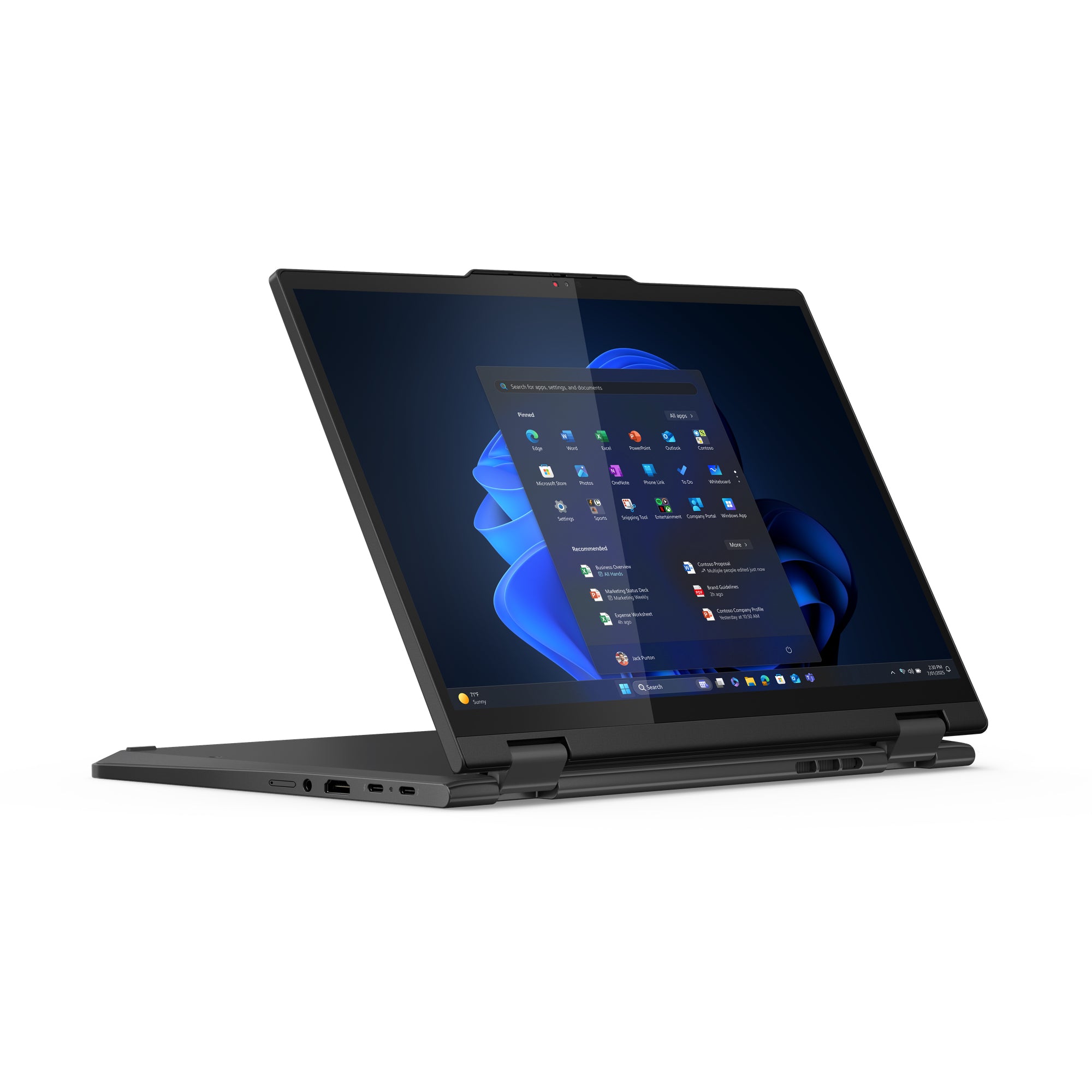 Lenovo ThinkPad T14s 2-in-1 Gen 1 Intel Core Ultra 5 225U Hybride (2-en-1) 35,6 cm (14") Écran tactile WUXGA 16 Go LPDDR5x-SDRAM 512 Go SSD Wi-Fi 6E (802.11ax) Windows 11 Pro Allemand Noir