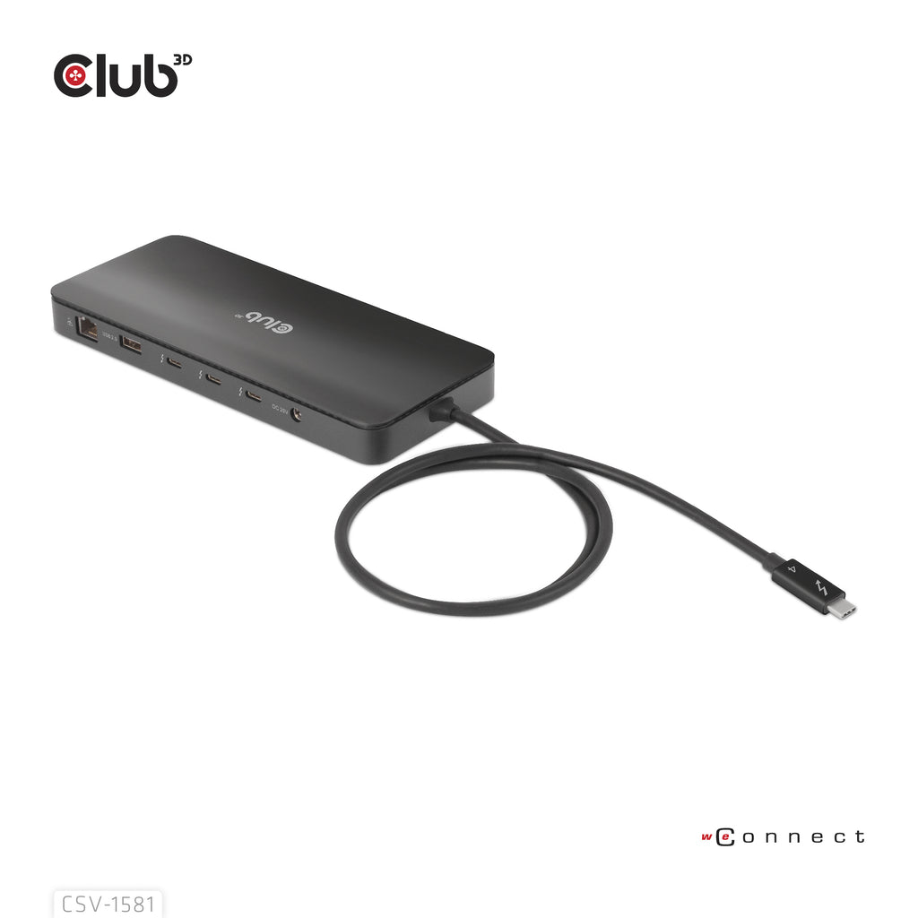 CLUB3D CSV-1581 Station d'accueil Thunderbolt 4, Noir