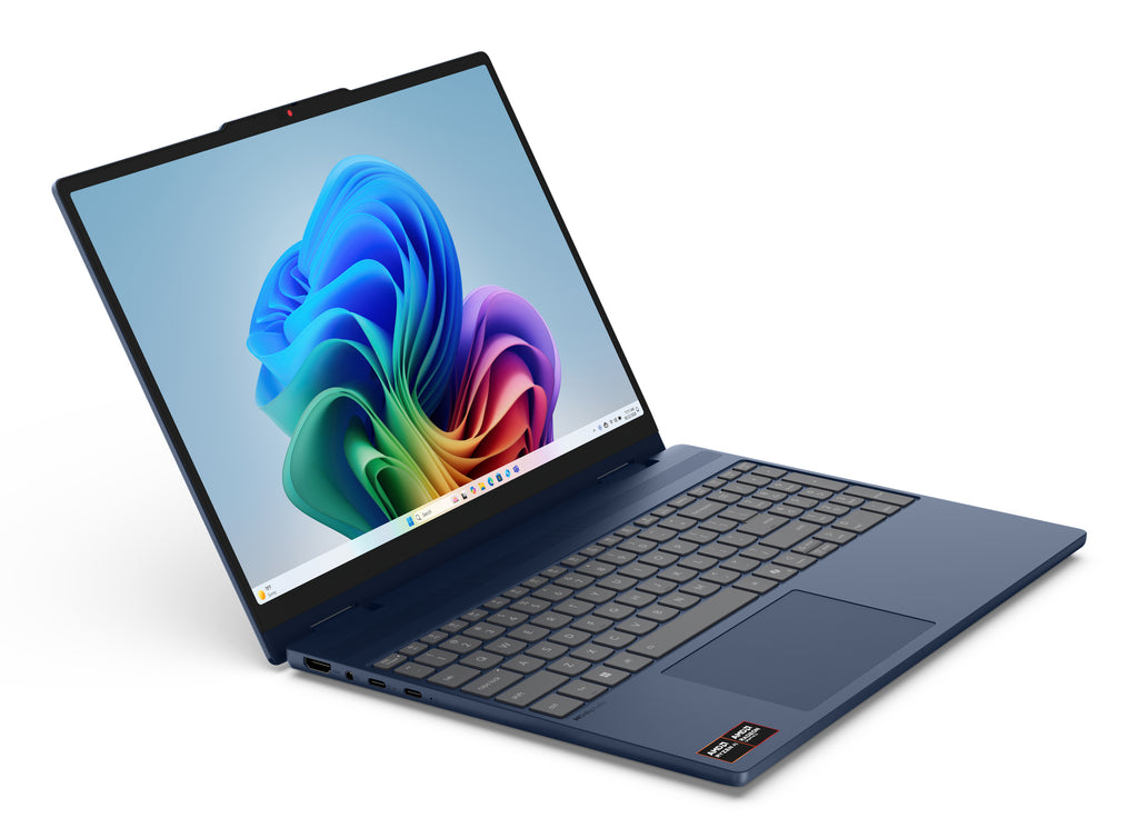 Lenovo IdeaPad 5 2-in-1 15AGP11 Copilot+ PC AMD Ryzen AI 7 445 Hybride (2-en-1) 38,9 cm (15.3") Écran tactile WUXGA 16 Go DDR5-SDRAM 1 To SSD Wi-Fi 7 (802.11be) Windows 11 Home Bleu Allemand - vue 3