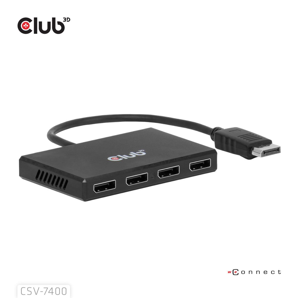 CLUB3D CSV-7400 Répartiteur Vidéo DisplayPort vers 4x DisplayPort 4K UHD