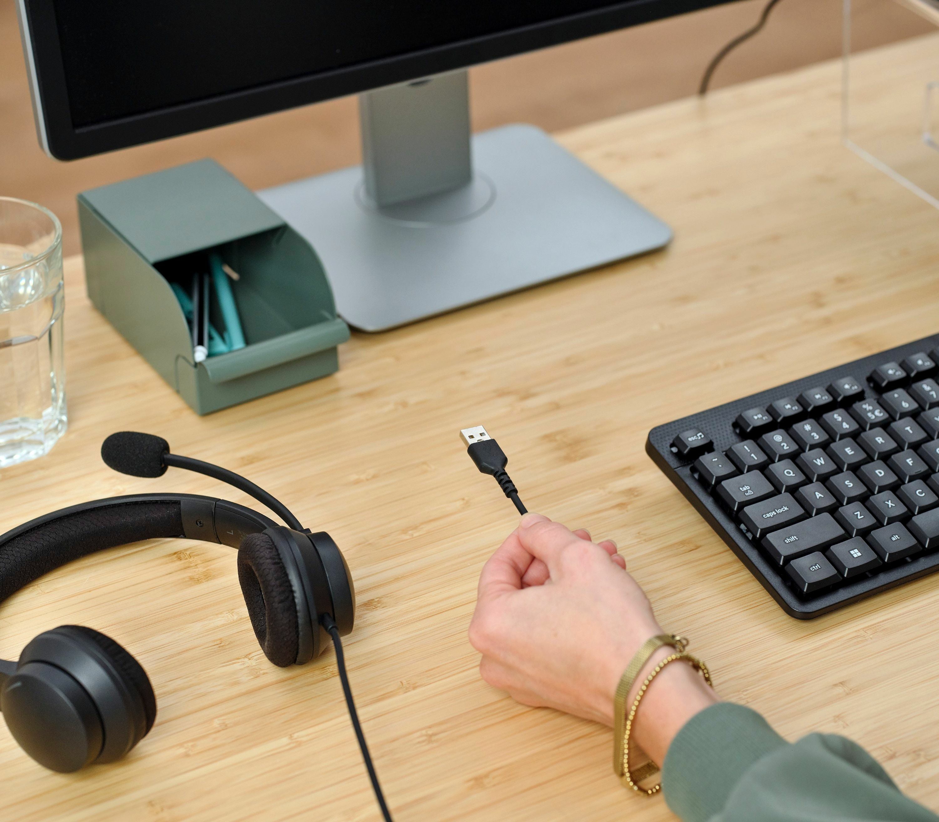 Trust HS-260 Casque Avec fil Minerve Bureau/Centre d'appels USB Type-A Noir