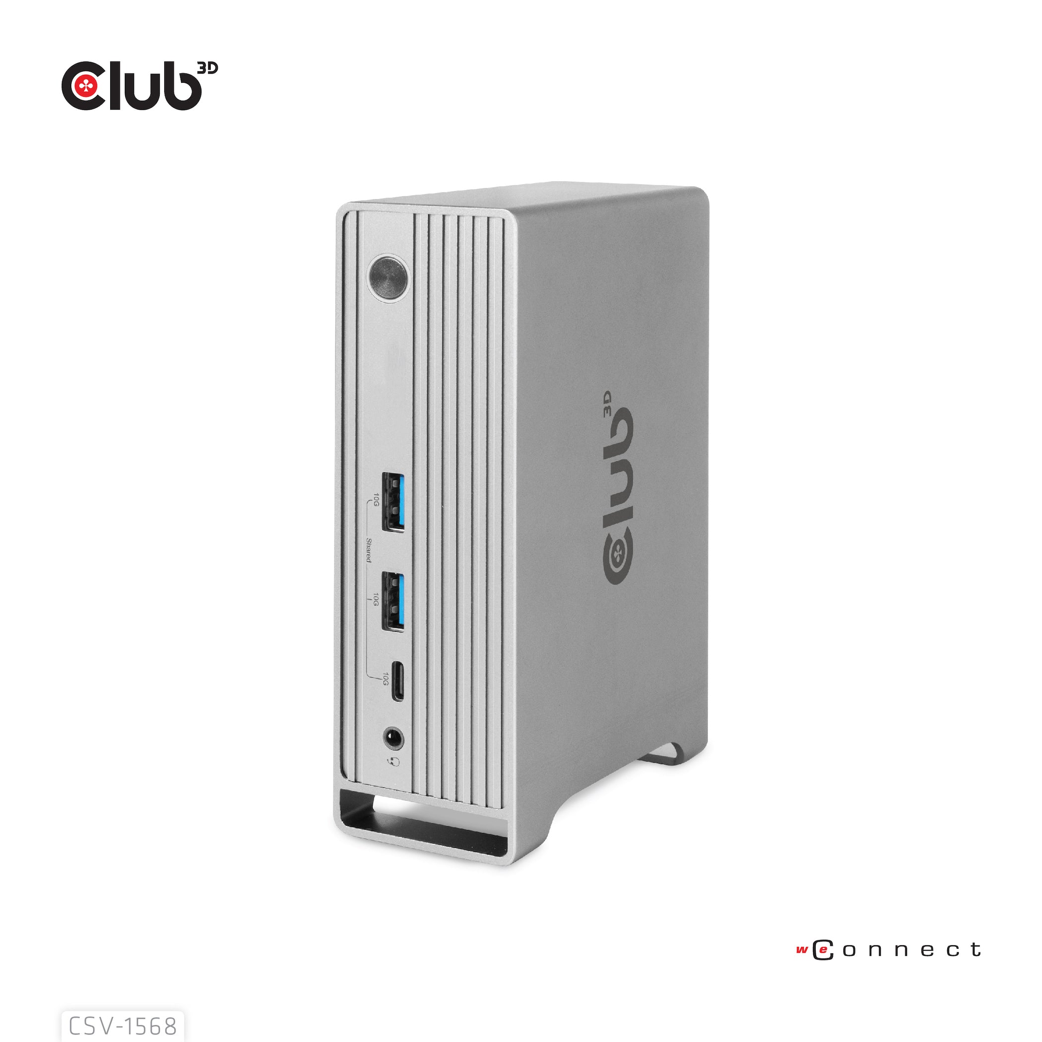 CLUB3D CSV-1568 station d'accueil USB 3.2 Gen 2 (3.1 Gen 2) Type-C Métallique