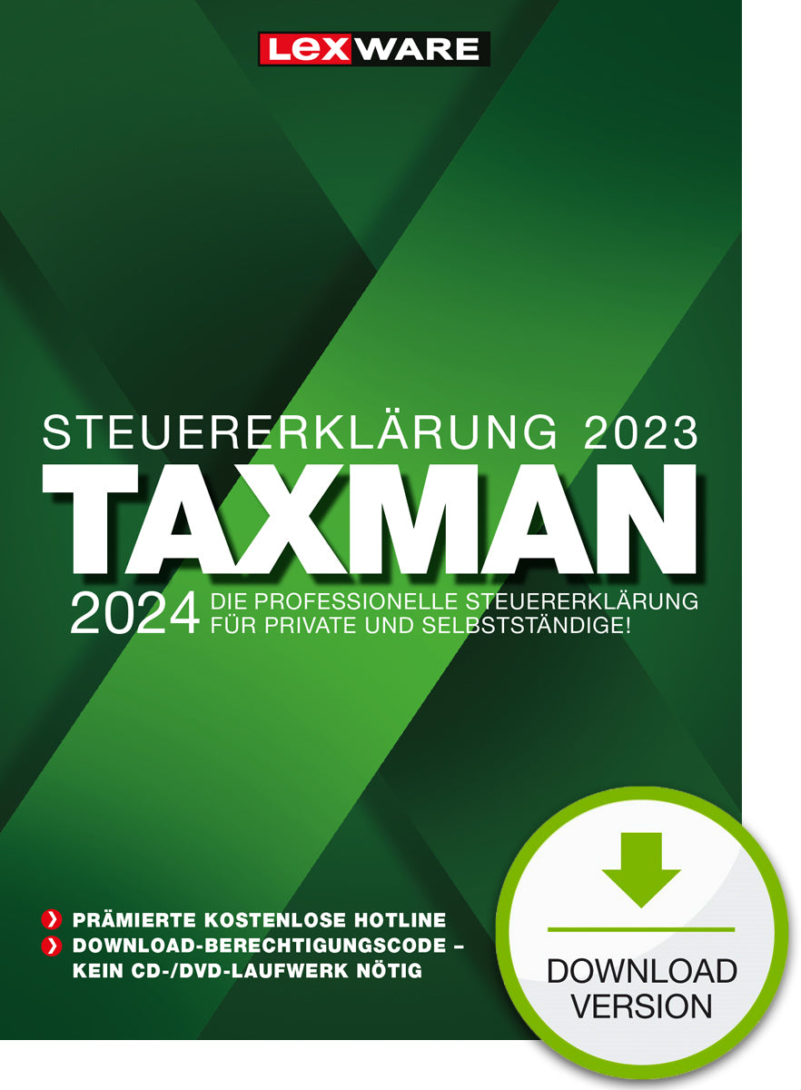Lexware TAXMAN 2024 Logiciel de Déclaration d'Impôts, 1 Licence, 1 An