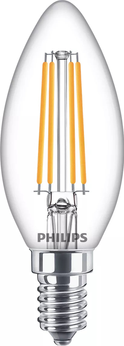 Philips Ampoule flamme transparente à filament 60W B35 E14