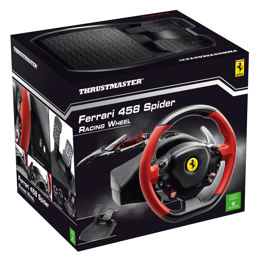 Thrustmaster Ferrari 458 Spider Noir, Rouge USB Volant + pédales Xbox One
