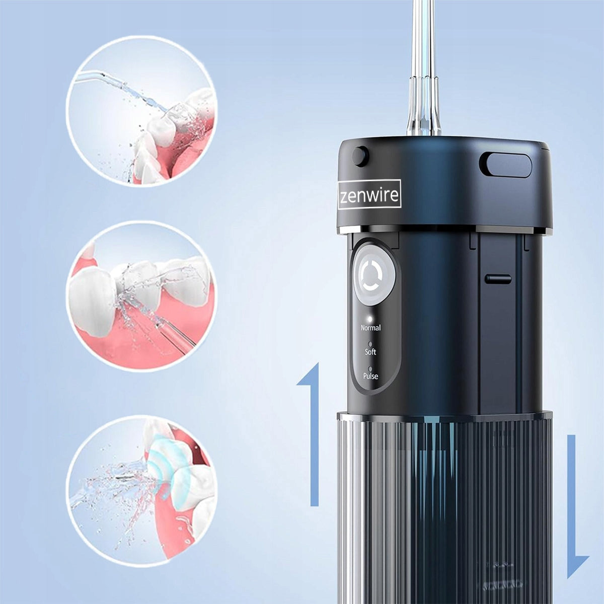 Irrigateur dentaire portable sans fil pour l'hygiène bucco-dentaire, modèle de voyage Zenwire WF309