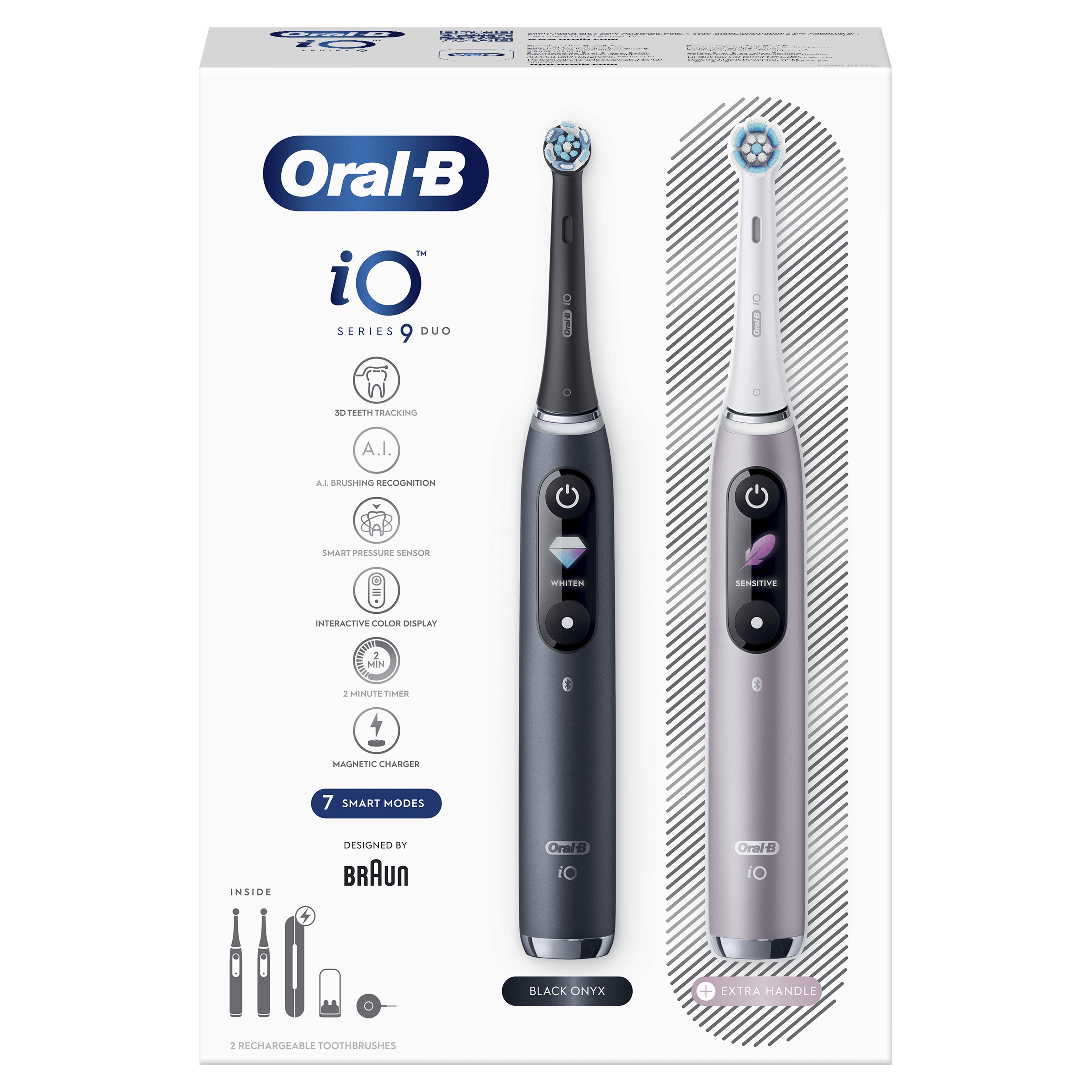 Oral-B iO 80363731 brosse à dents électrique Adulte Brosse à dents rotative oscillante Noir, Argent