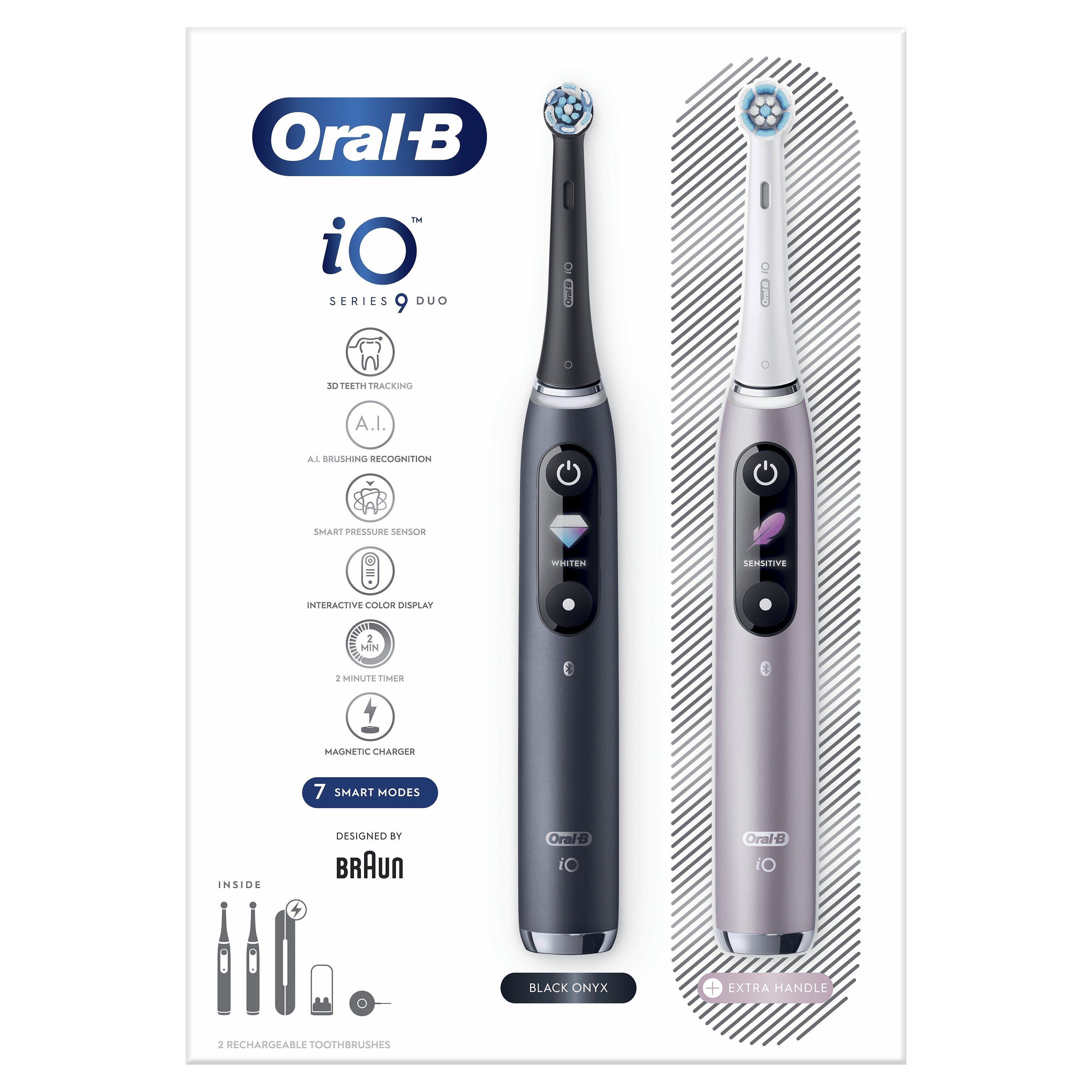 Oral-B iO 80363731 brosse à dents électrique Adulte Brosse à dents rotative oscillante Noir, Argent