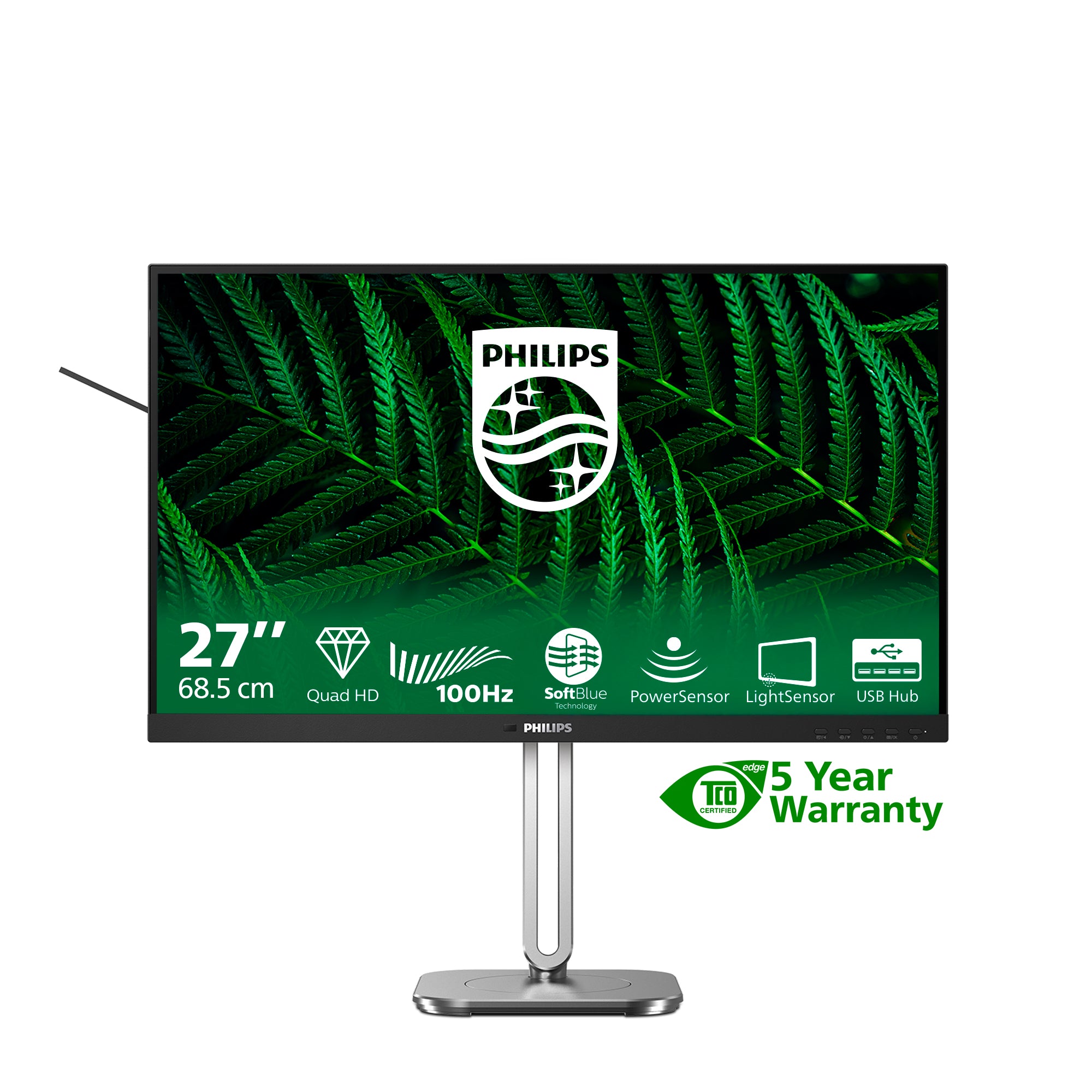 Philips 5000 series 27B2G5500/00 écran plat de PC 68,6 cm (27") 2560 x 1440 pixels Quad HD LCD Anthracite