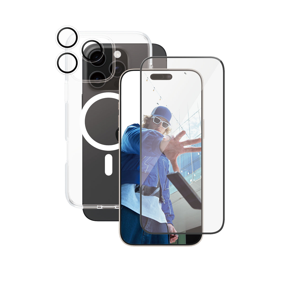 PanzerGlass ® | CARE by ® Flagship 3-in-1 Bundle iPhone 16 Pro Max Protection d'écran transparent Apple 1 pièce(s)
