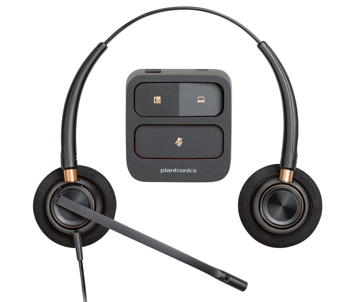 HP Poly EncorePro 520 Micro-casque Binaural avec Quick Disconnect, Noir