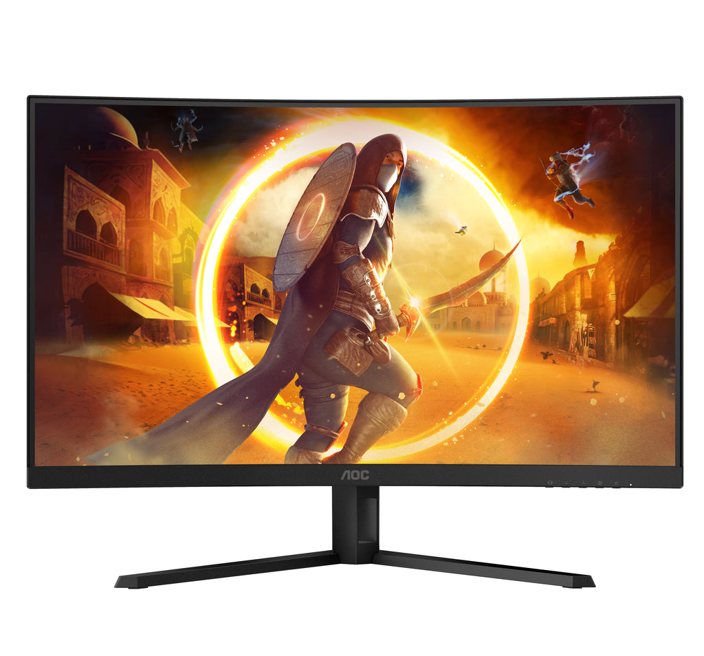 AOC G4 CQ32G4VE écran plat de PC 80 cm (31.5") 2560 x 1440 pixels Quad HD LCD Noir, Gris