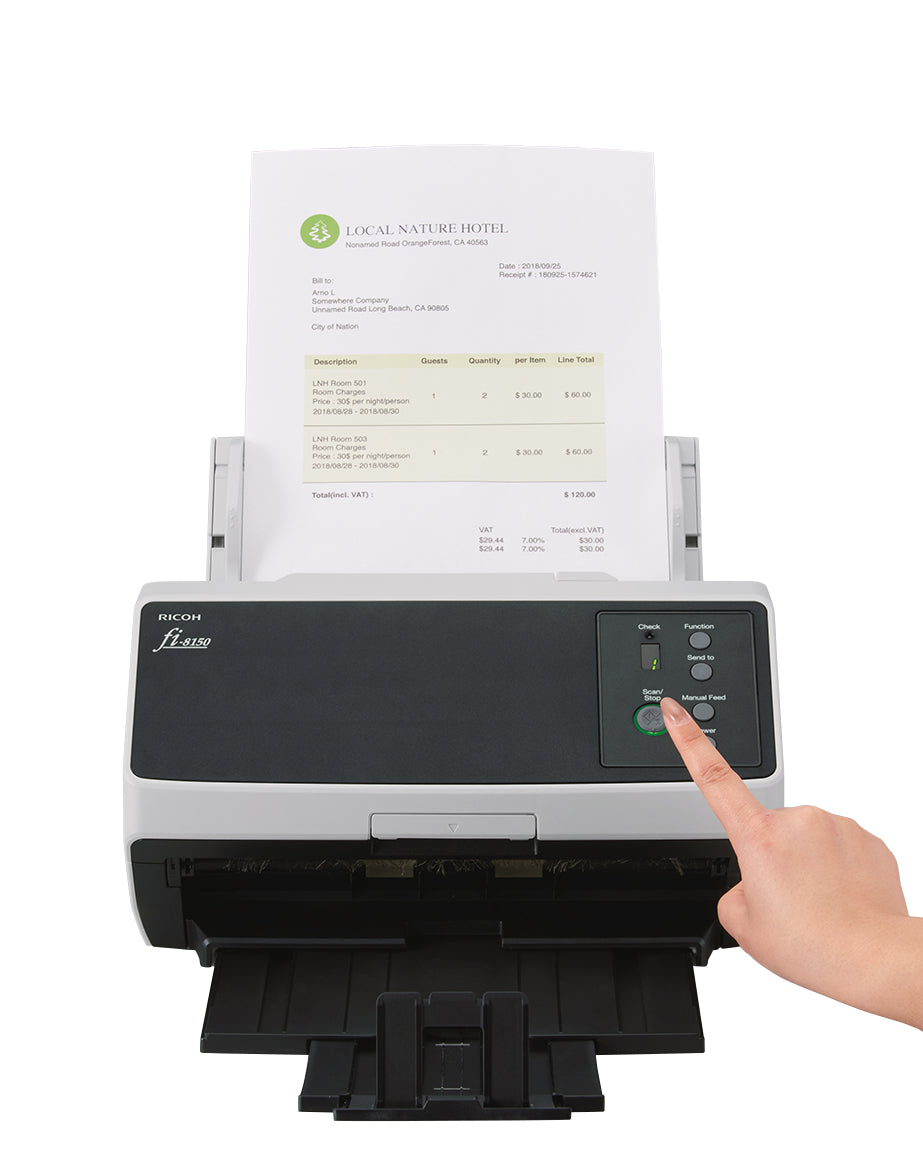 Ricoh FI-8150 Numériseur chargeur automatique de documents (adf) + chargeur manuel 600 x 600 DPI A4 Noir, Gris