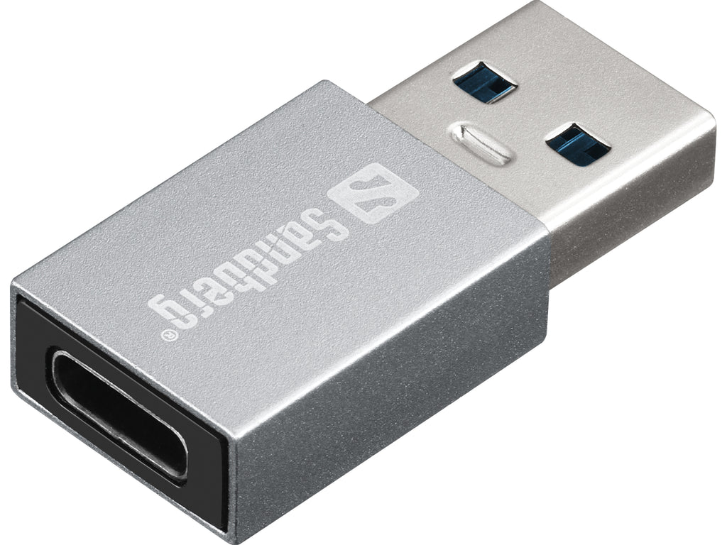 Sandberg 136-46 changeur de genre de câble USB-A USB-C Aluminium