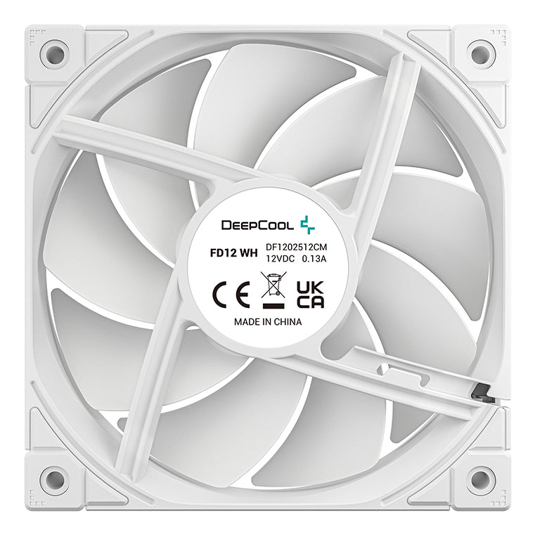 Deepcool FD12 Ventilateur de Boîtier 120 mm, Blanc, Pack de 1