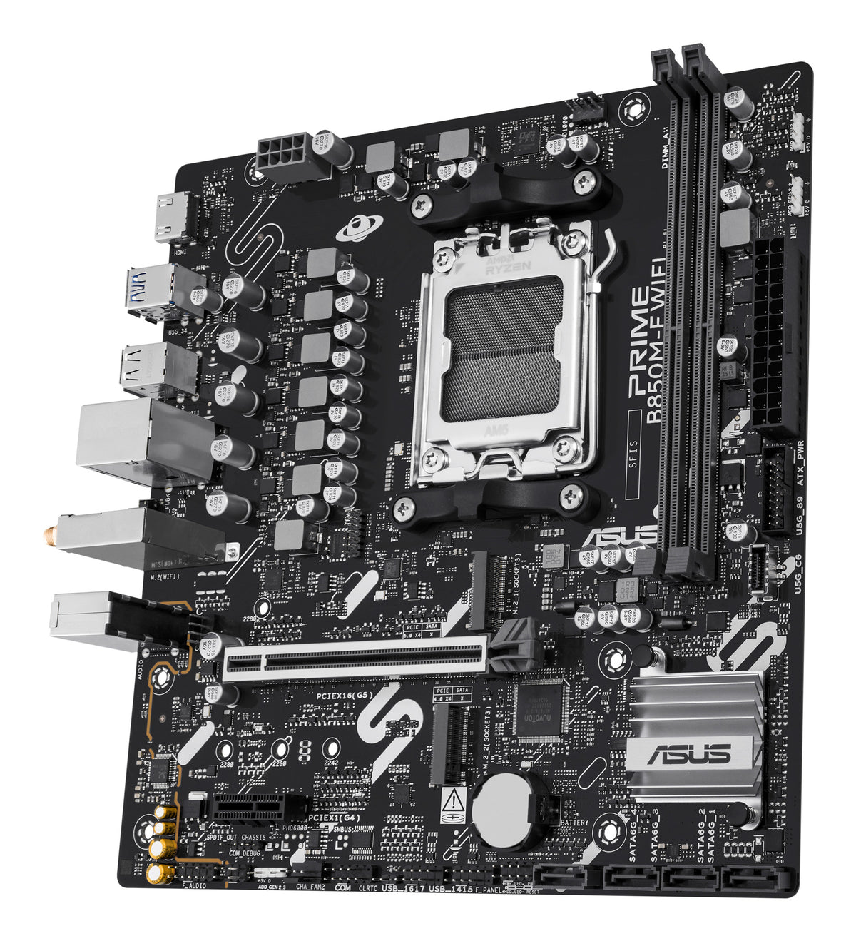 ASUS PRIME B850M-F WIFI AMD B850 Emplacement AM5 micro ATX - vue 3