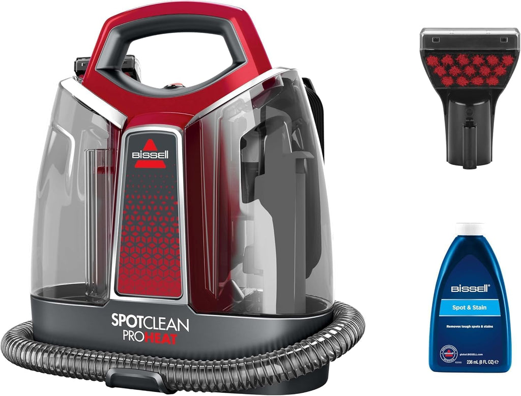 Bissell SpotClean ProHeat machine de nettoyage de tapis À la main Profond Rouge, Titane