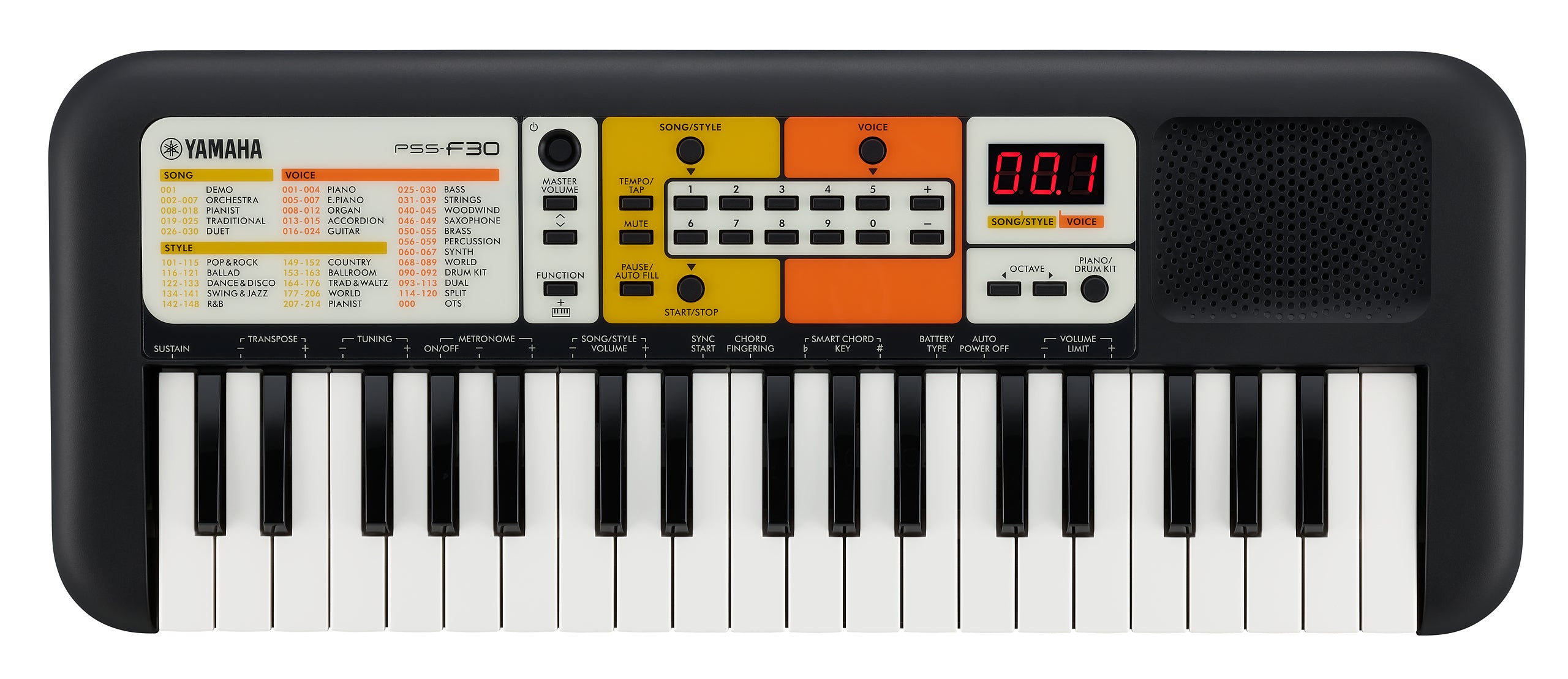 Yamaha PSS-F30 synthétiseur Synthétiseur digital 37 Noir