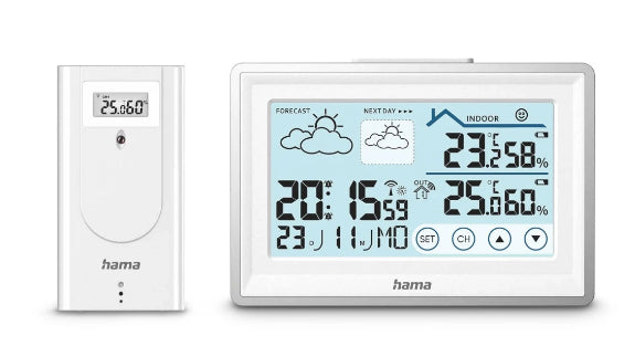 Hama 00222228 station météo numérique Blanc Batterie