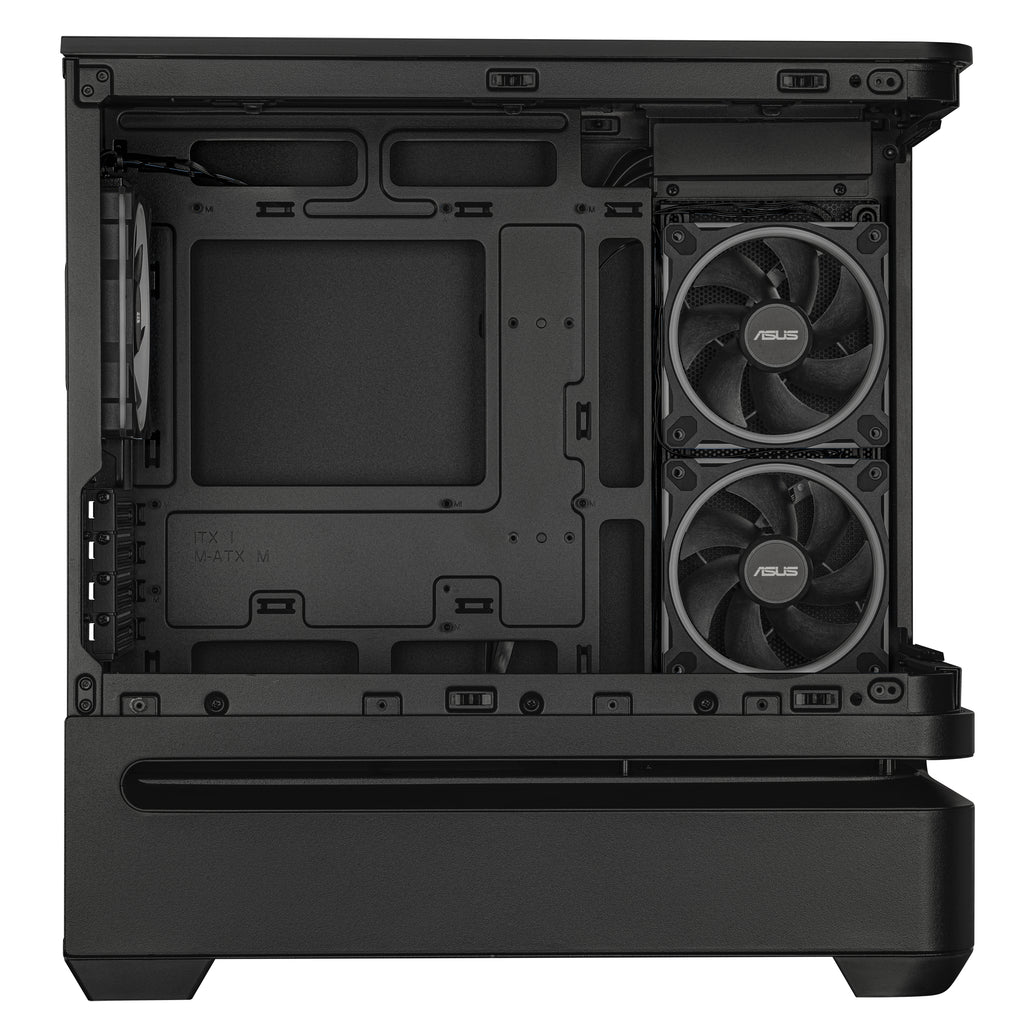 ASUS Prime AP202 ARGB Mini Tower, Boîtier PC mATX, Verre Trempé Panoramique, Noir