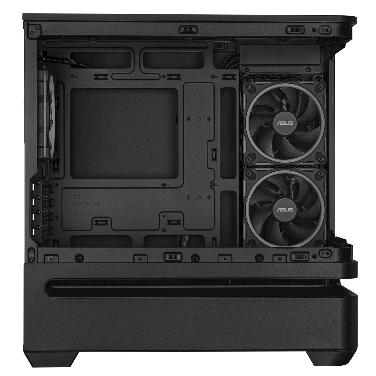 ASUS Prime AP202 ARGB Mini Tower, Boîtier PC mATX, Verre Trempé Panoramique, Noir