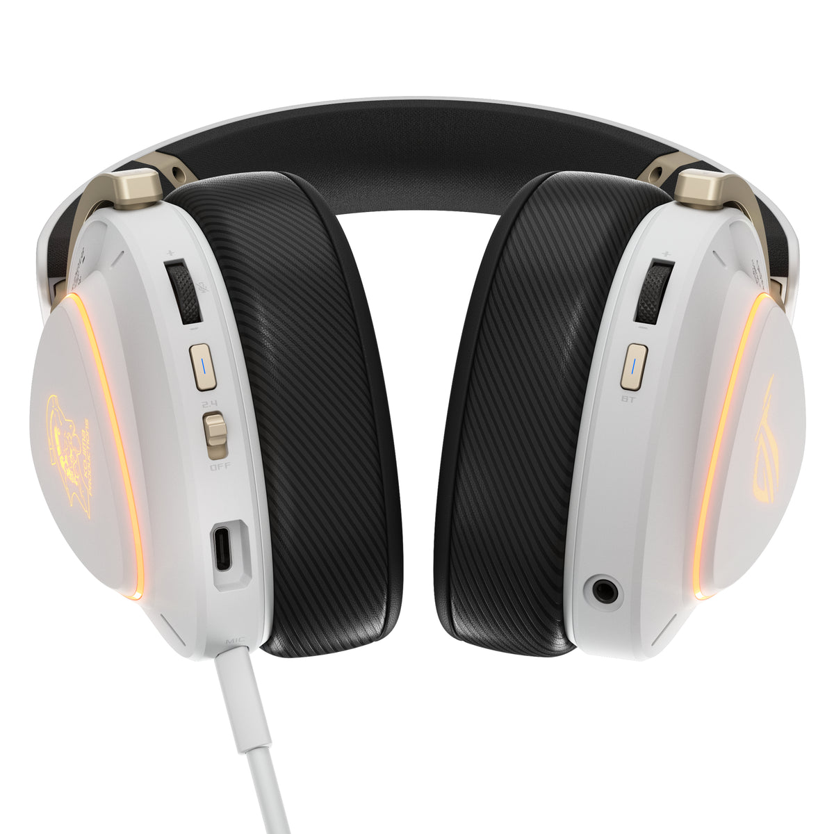 ASUS ROG Delta II-KJP Casque Gaming Filaire et Sans Fil Bluetooth, Noir et Blanc