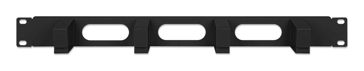 Intellinet Panneau de gestion des câbles 19", 1U, 4 anneaux plastiques courts, noir