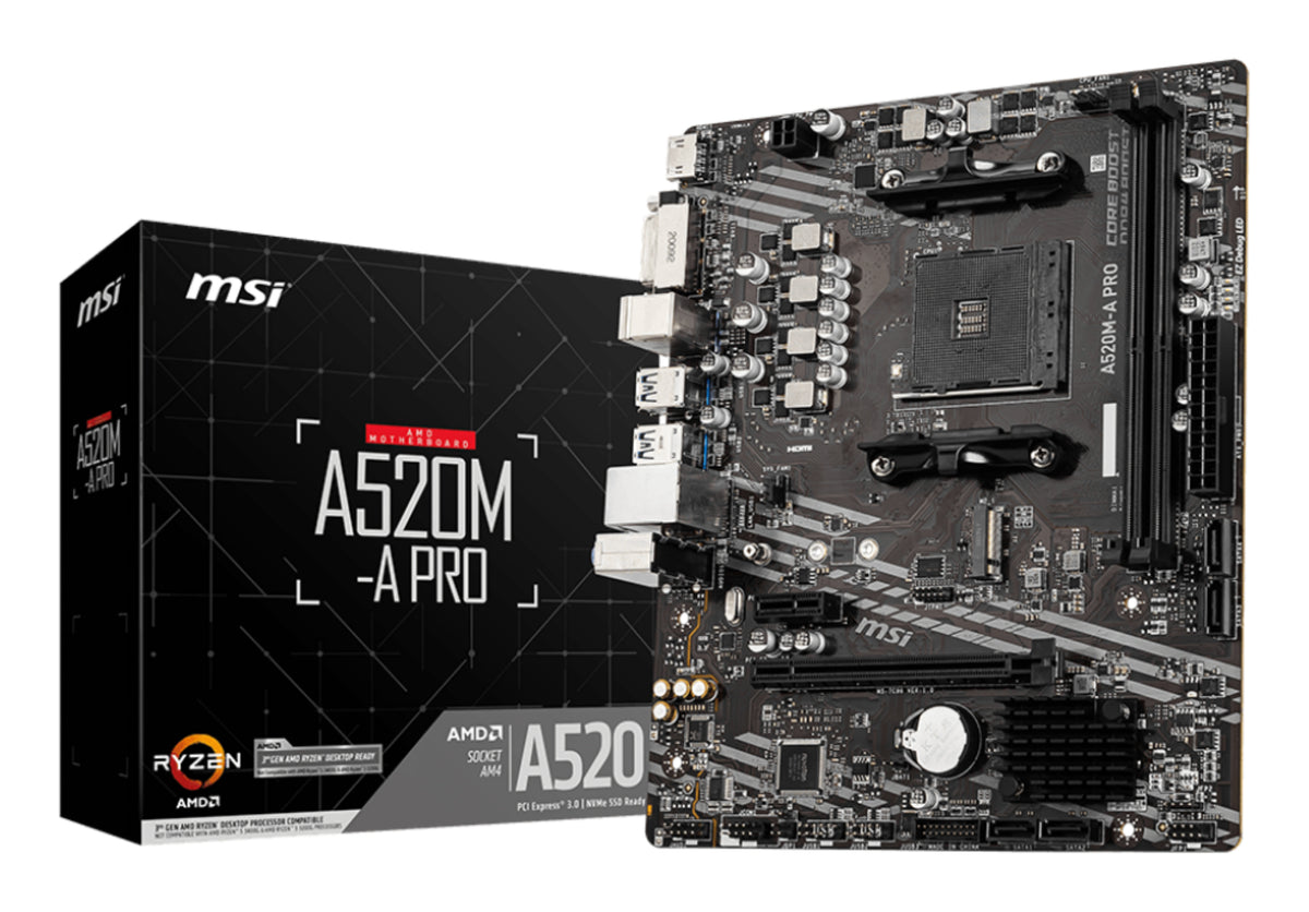 MSI A520M-A PRO Carte Mère AMD A520 Socket AM4 Micro ATX