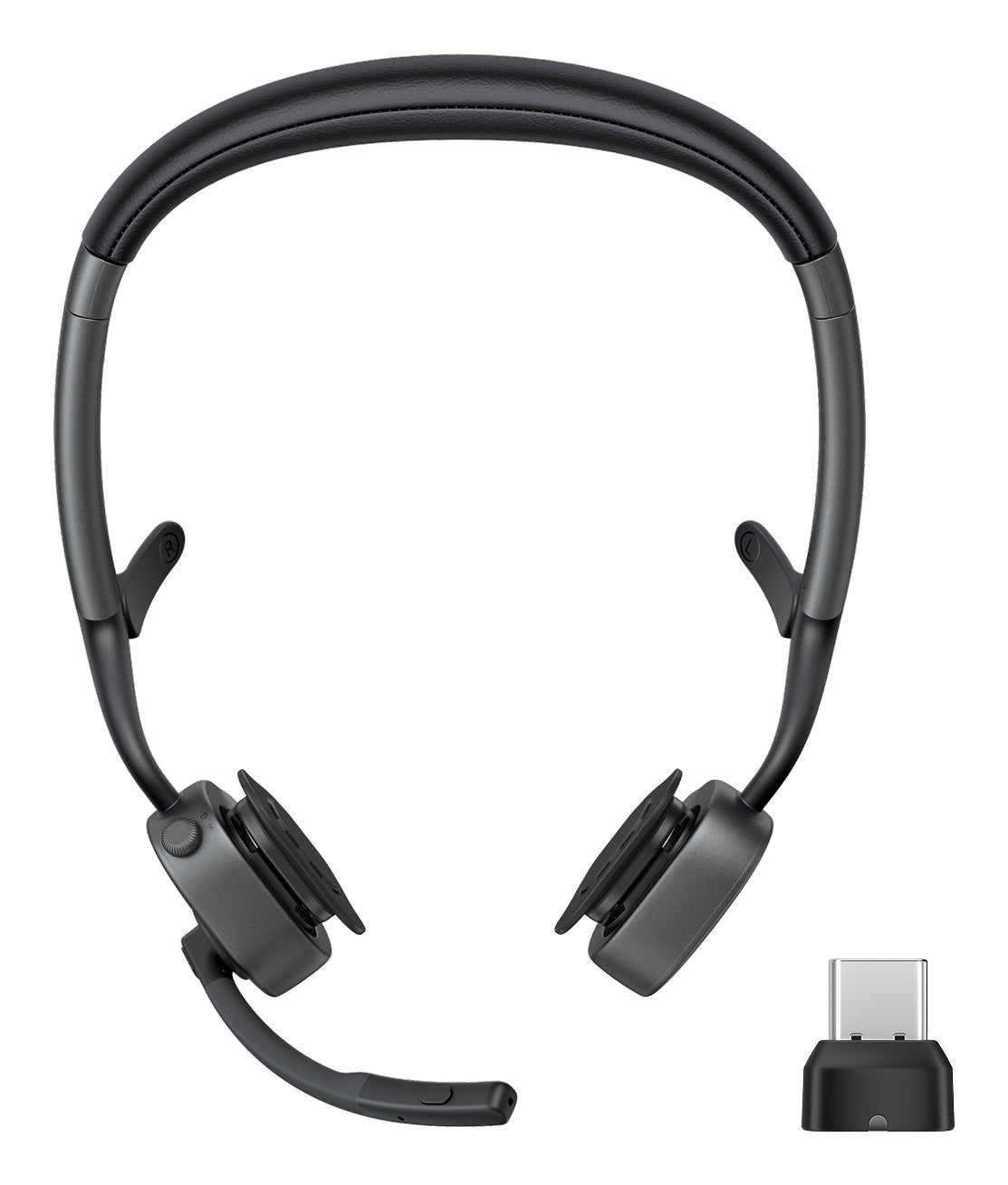 SHOKZ OpenMeet2 UC Casque Sans fil Open-ear Bureau/Centre d'appels Bluetooth Noir