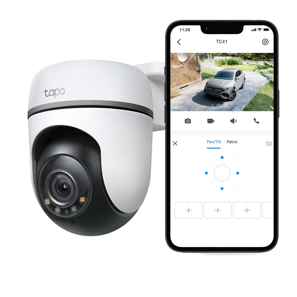 TP-Link Tapo TC41 V2 Caméra de Sécurité IP Sphérique Intérieure et Extérieure, 2304 x 1296 pixels