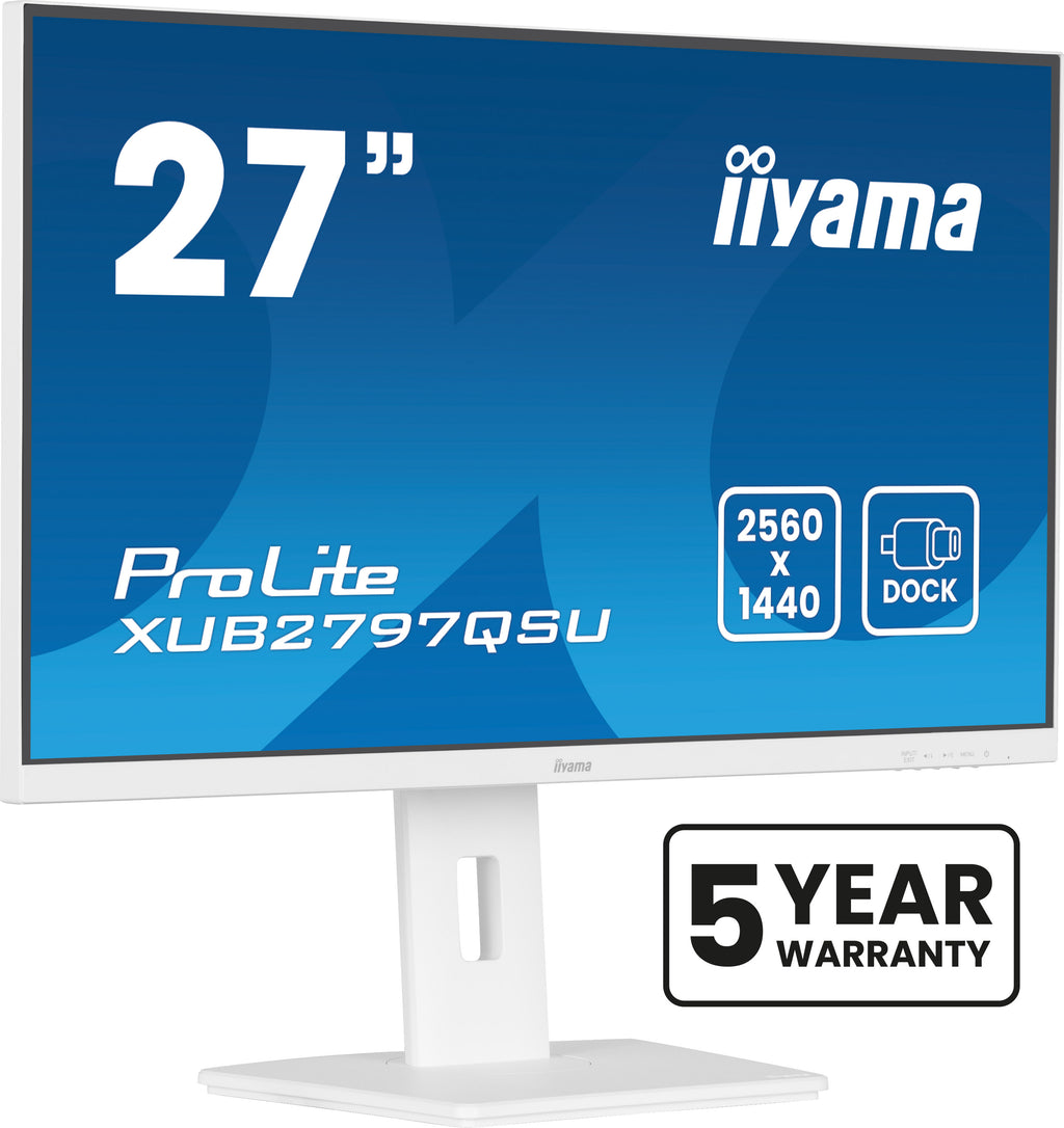 iiyama ProLite XUB2797QSU-W2 écran plat de PC 68,6 cm (27") 2560 x 1440 pixels Quad HD LED Blanc