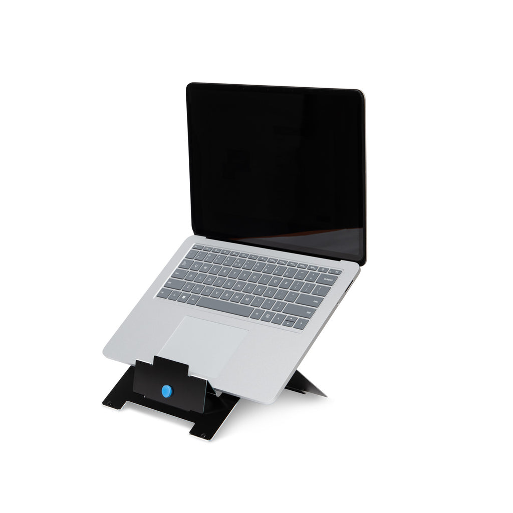 R-Go Tools Support pour ordinateur portable R-Go Riser, pliable, ergonomique et réglable, aluminium Hylite, noir