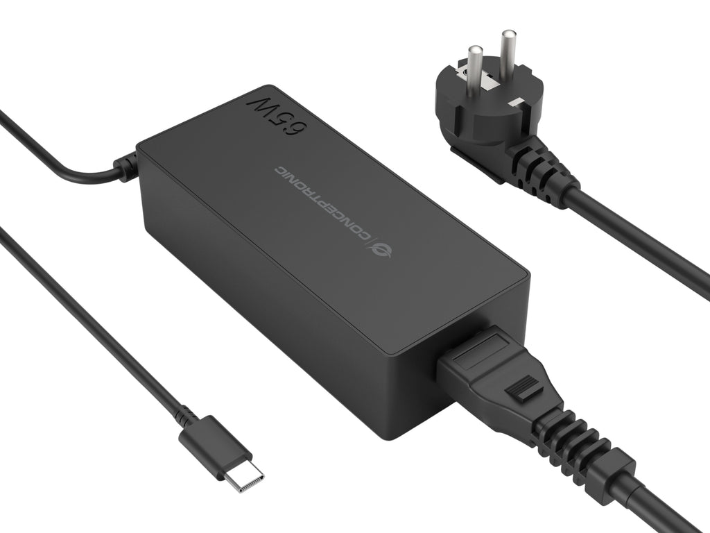 Conceptronic OZUL09BE adaptateur de puissance & onduleur Intérieure 65 W Noir