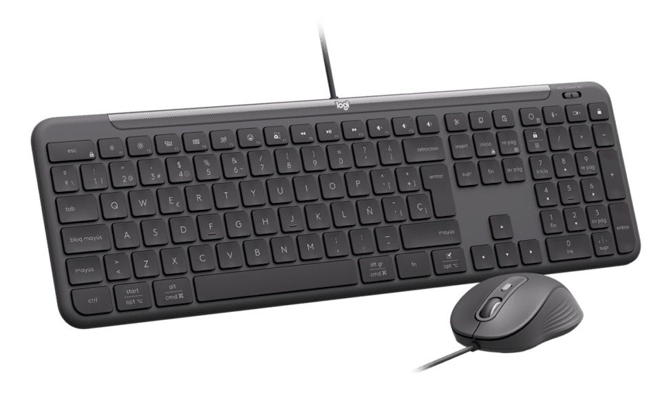 Logitech 920-013347 teclado Ratón incluido Hogar / Oficina USB QWERTY Nórdico Grafito