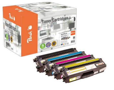 Peach 112071 Cartouche de toner 4 pièce(s) Compatible Noir, Cyan, Magenta, Jaune
