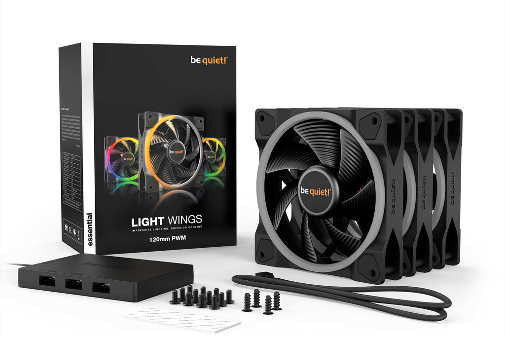 be quiet! Light Wings 120 mm PWM | Ventilateur PC ARGB, Pack de 3