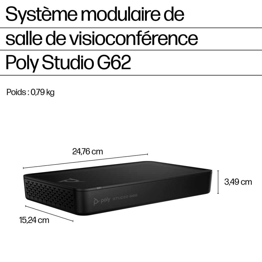HP Poly Système de visioconférence Poly Studio G62 avec kit de plaque de montage - vue 3