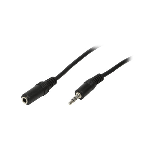 LogiLink Câble Audio 3,5mm Mâle vers 3,5mm Femelle, 3m, Noir