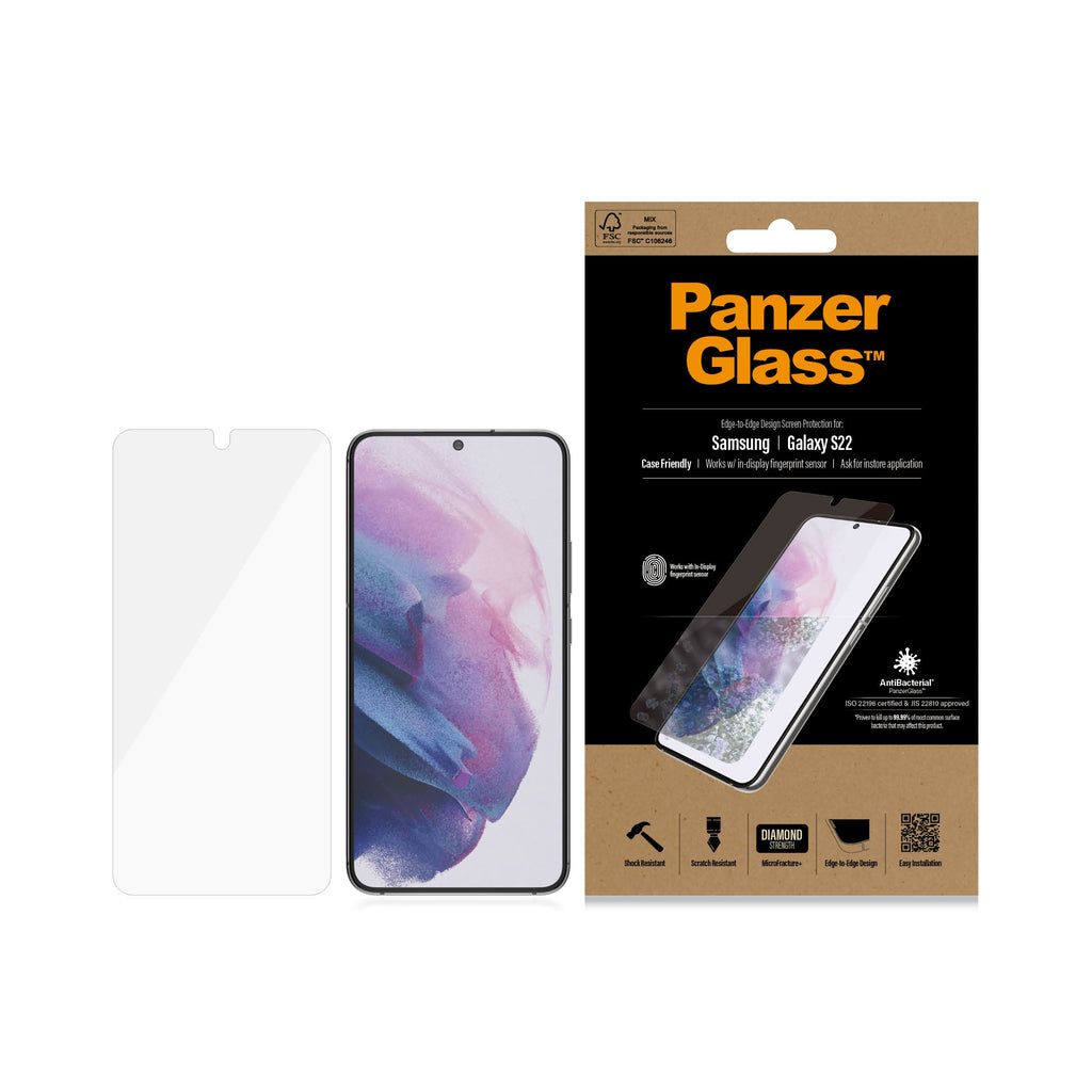 PanzerGlass PanzerGlass ® UltraForce1 Samsung Galaxy S22 5G | Screen Protector Protection d'écran transparent 1 pièce(s)