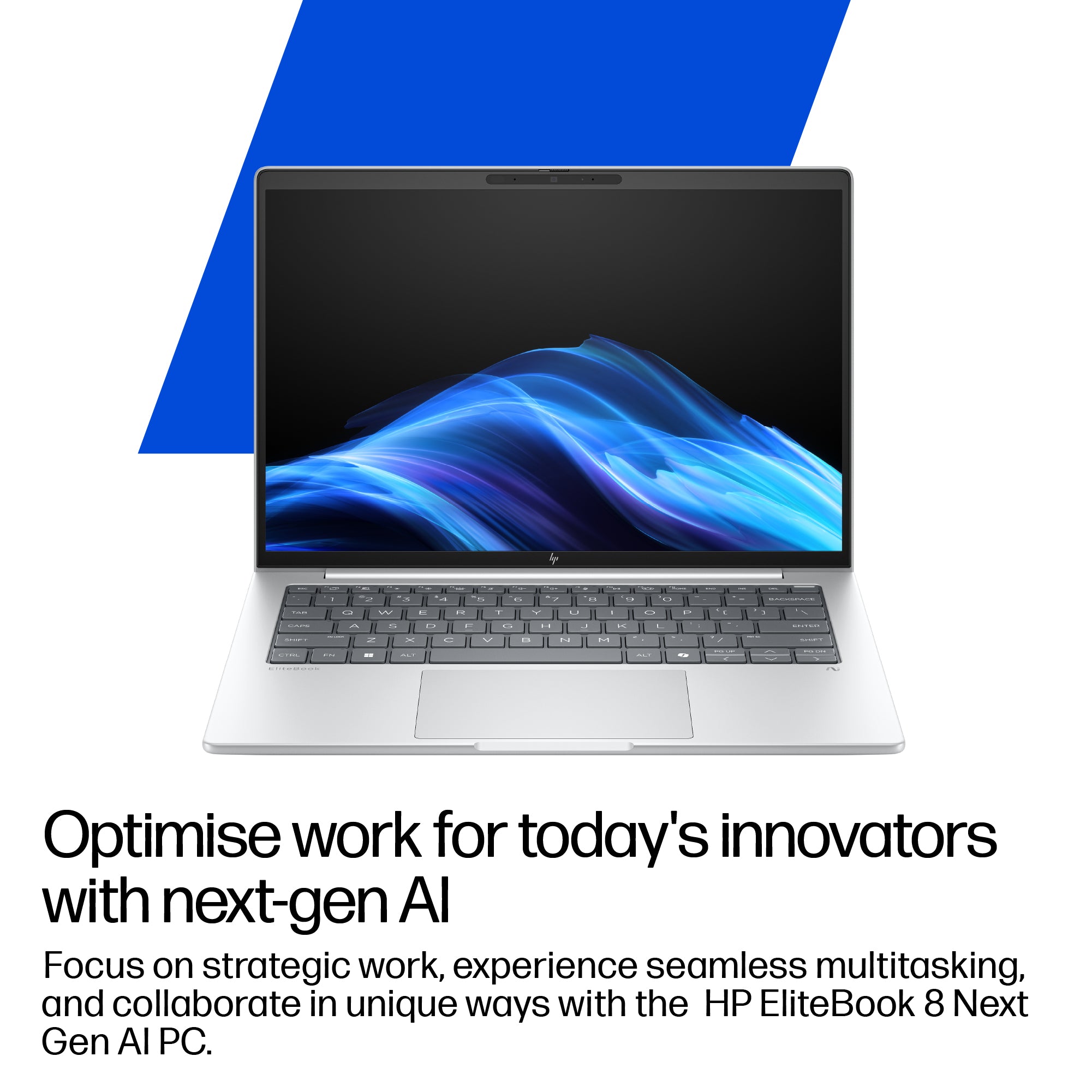 HP EliteBook 8 G1i Next Gen AI PC Copilot+ PC Intel Core Ultra 7 256V Laptop 40.6 cm (16") WUXGA 16 GB LPDDR5x-SDRAM 512 GB SSD Wi-Fi 7 (802.11be) Windows 11 Pro Silver