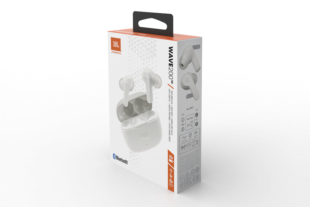 JBL Wave 200TWS Casque Sans fil Ecouteurs Appels/Musique Bluetooth Blanc