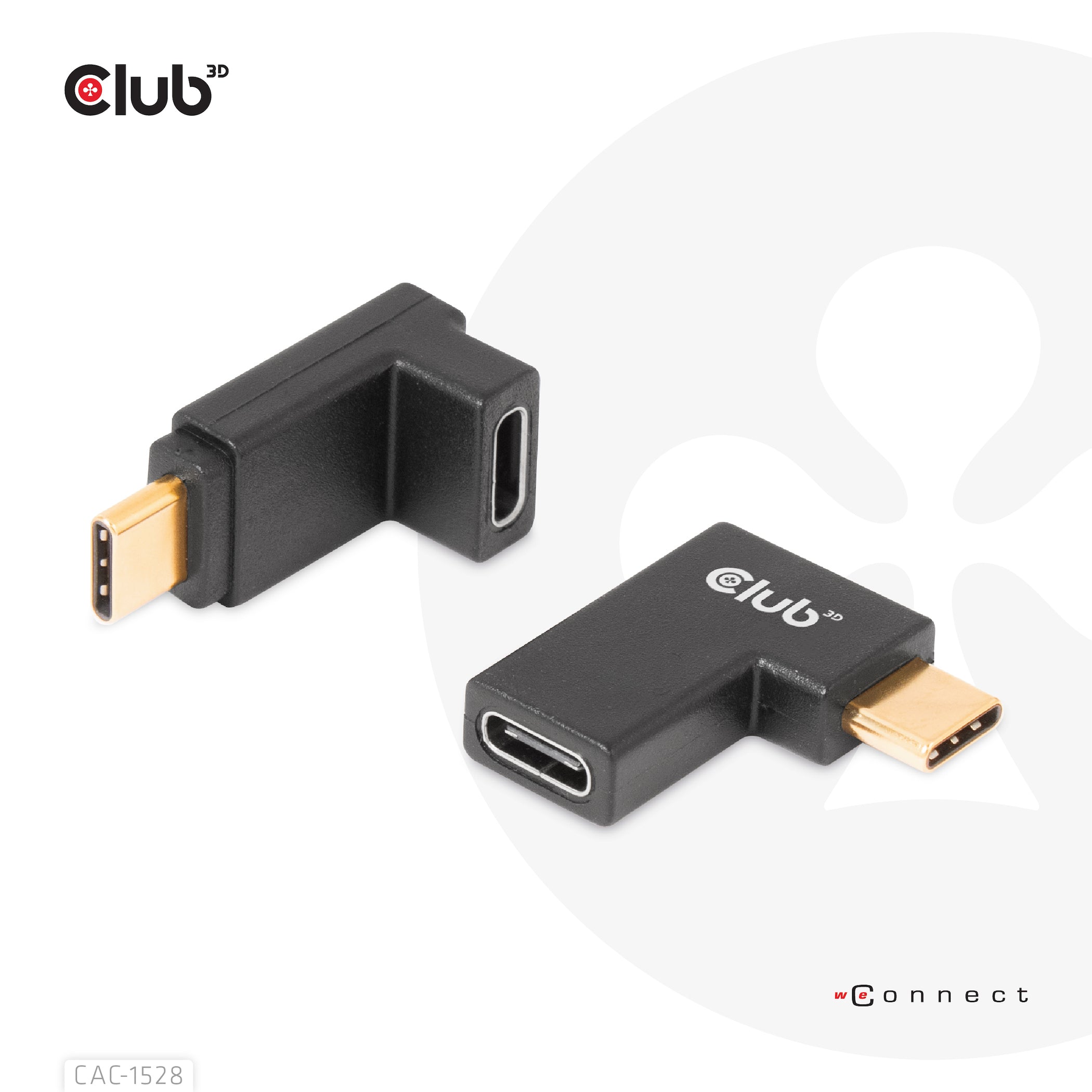 CLUB3D CAC-1528 changeur de genre de câble USB C Noir