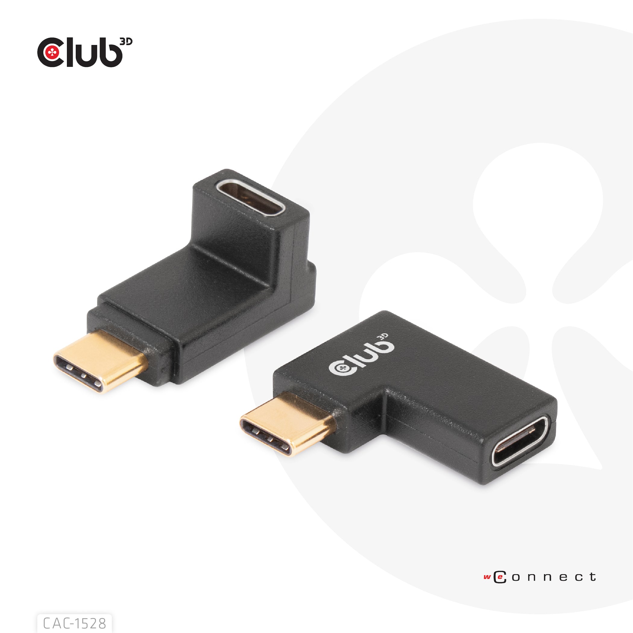 CLUB3D CAC-1528 changeur de genre de câble USB C Noir
