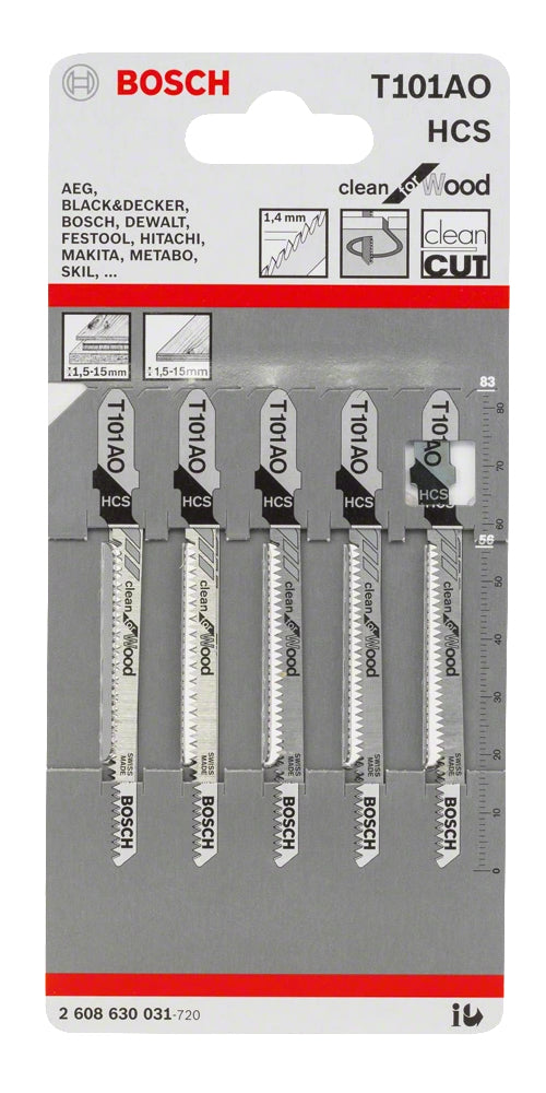 Bosch Bosch Lames de scie sauteuse T 101 AO Clean for Wood