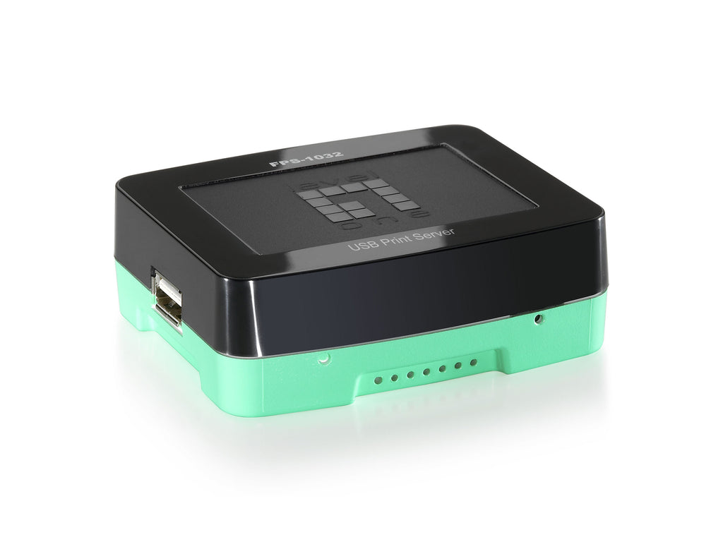 LevelOne FPS-1032 Serveur d'impression Ethernet LAN USB 2.0, Noir et Vert