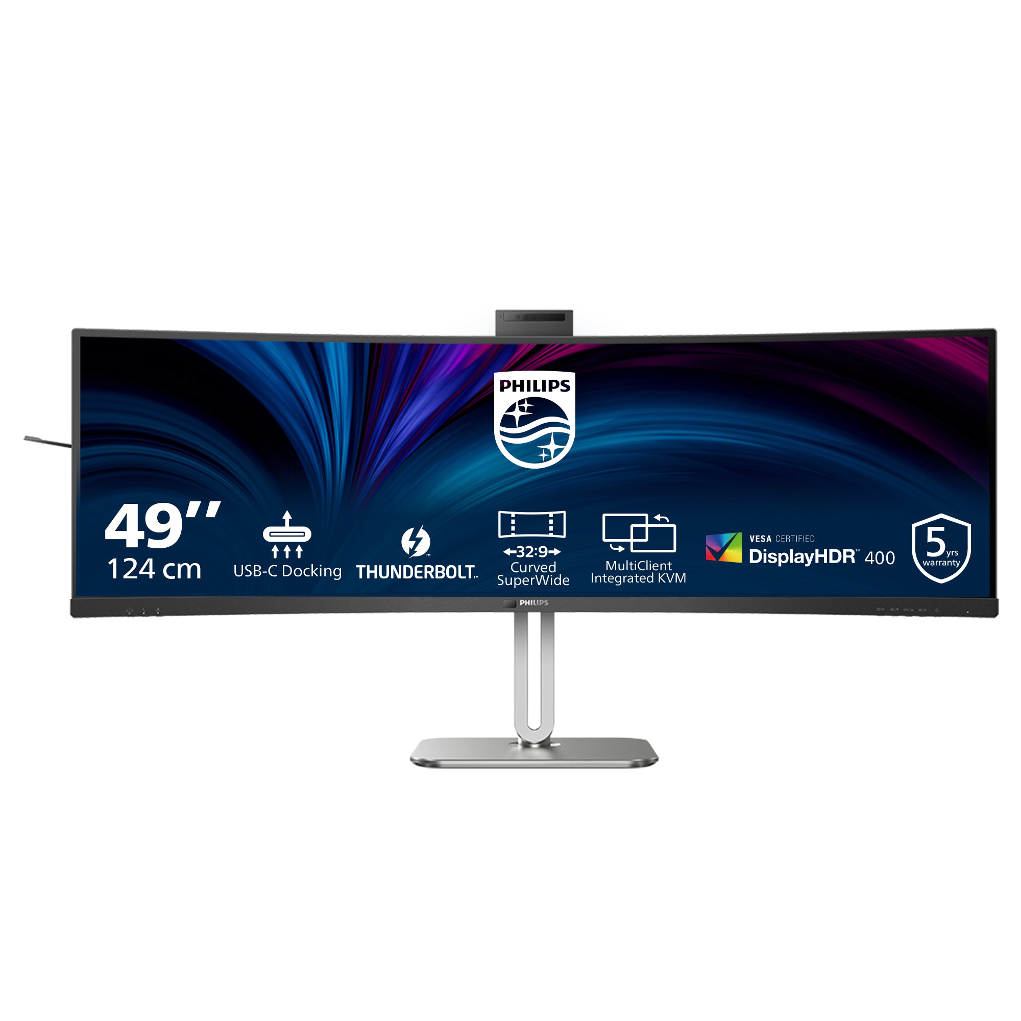Philips 49B2U6903CH/00 écran plat de PC 124 cm (48.8") 5120 x 1440 pixels Dual QHD LCD Gris